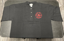 Load image into Gallery viewer, PTI INSTRUCTOR&#39;S HENLEY SHIRTS, MEDIUM: RED LOGO FRONT, PTI MOTTO BACK