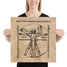 Load image into Gallery viewer, PTI Weapon Measurement Square Poster. 18&quot; X 18&quot; / 45.72 cm X 45.72 cm