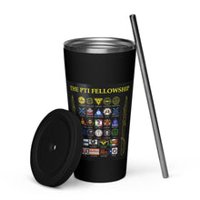 Load image into Gallery viewer, PTI Logo &amp; Fellowship Flag: Insulated tumbler with a straw. 20 oz. (600 ml). 5 Colors.