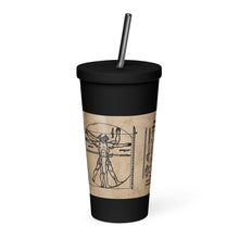 Load image into Gallery viewer, PTI LOGO, WEAPONS MAN &amp; CHART: Insulated tumbler with a straw.  20 oz. (600 ml) 5 Colors.