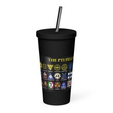 Load image into Gallery viewer, PTI Fellowship Flag &amp; Weapons Chart: Insulated tumbler with a straw