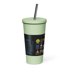 Load image into Gallery viewer, PTI Fellowship Flag &amp; Weapons Chart: Insulated tumbler with a straw