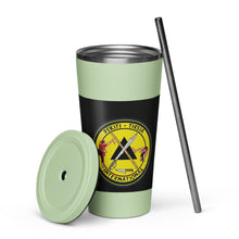 Load image into Gallery viewer, PTI Logo &amp; Fellowship Flag: Insulated tumbler with a straw. 20 oz. (600 ml). 5 Colors.