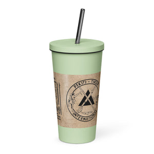 PTI LOGO, WEAPONS MAN & CHART: Insulated tumbler with a straw.  20 oz. (600 ml) 5 Colors.