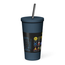 Load image into Gallery viewer, PTI Fellowship Flag &amp; Weapons Chart: Insulated tumbler with a straw