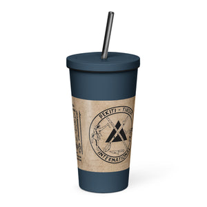 PTI LOGO, WEAPONS MAN & CHART: Insulated tumbler with a straw.  20 oz. (600 ml) 5 Colors.