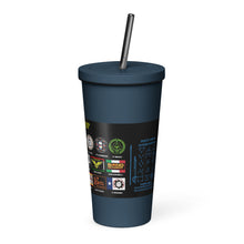 Load image into Gallery viewer, PTI Fellowship Flag &amp; Weapons Chart: Insulated tumbler with a straw