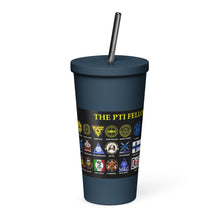 Load image into Gallery viewer, PTI Fellowship Flag &amp; Weapons Chart: Insulated tumbler with a straw