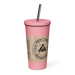 PTI LOGO, WEAPONS MAN & CHART: Insulated tumbler with a straw.  20 oz. (600 ml) 5 Colors.