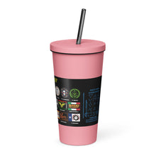 Load image into Gallery viewer, PTI Fellowship Flag &amp; Weapons Chart: Insulated tumbler with a straw