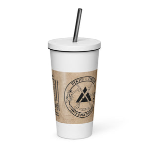 PTI LOGO, WEAPONS MAN & CHART: Insulated tumbler with a straw.  20 oz. (600 ml) 5 Colors.