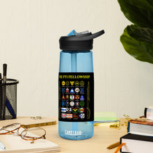 Load image into Gallery viewer, PTI Fellowship Flag &amp; Logo: Sports water bottle.  25 oz (739 ml). 6 bottle colors, plus clear.