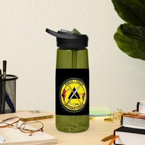 PTI Fellowship Flag & Logo: Sports water bottle.  25 oz (739 ml). 6 bottle colors, plus clear.