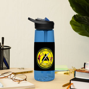 PTI Fellowship Flag & Logo: Sports water bottle.  25 oz (739 ml). 6 bottle colors, plus clear.