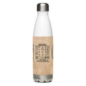 PTI LOGO, WEAPONS MAN & CHART: Stainless steel water bottle