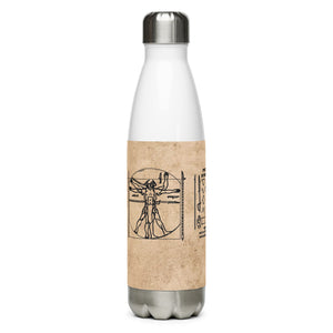 PTI LOGO, WEAPONS MAN & CHART: Stainless steel water bottle