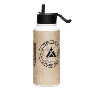 PTI LOGO, WEAPONS MAN & CHART: Stainless steel water bottle with a straw lid