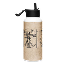 Load image into Gallery viewer, PTI LOGO, WEAPONS MAN &amp; CHART: Stainless steel water bottle with a straw lid