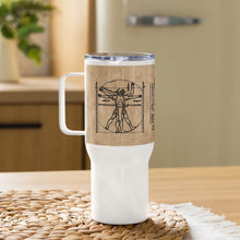 Load image into Gallery viewer, PTI LOGO, WEAPONS MAN &amp; CHART: Travel mug with handle. 25 oz (739 ml)