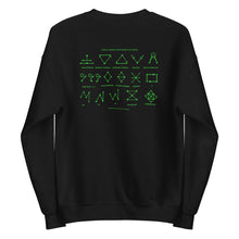 Load image into Gallery viewer, PTI Sweatshirt. Pekiti Fighters front, Footwork Diagram back. Green Ink on 5 Color Options.