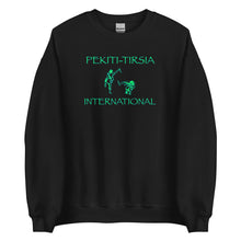 Load image into Gallery viewer, PTI Sweatshirt. Pekiti Fighters front, Footwork Diagram back. Green Ink on 5 Color Options.