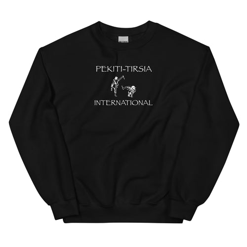 PTI Sweatshirt. Pekiti Fighters front, Footwork Diagram back. White Ink on 8 Color Options.