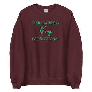 PTI Sweatshirt. Pekiti Fighters front, Footwork Diagram back. Green Ink on 5 Color Options.