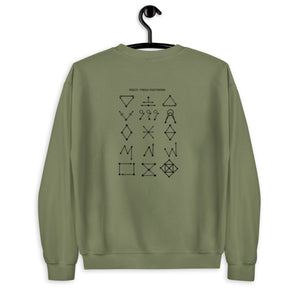 PTI Sweatshirt, Black Ink, Pekiti Fighters front, Footwork Diagram back. 6 Color Options