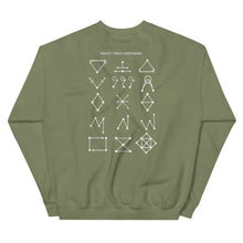 Load image into Gallery viewer, PTI Sweatshirt. Pekiti Fighters front, Footwork Diagram back. White Ink on 8 Color Options.