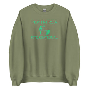 PTI Sweatshirt. Pekiti Fighters front, Footwork Diagram back. Green Ink on 5 Color Options.