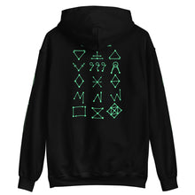 Load image into Gallery viewer, PTI &quot;The Works&quot; Fighters, Footwork &amp; Swords pullover hoodie with green ink.