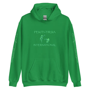 PTI "The Works" Fighters, Footwork & Swords pullover hoodie with green ink.