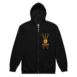 PTI Zip Hoodie w/ Warrior Shield Front & Back. 6 Color Options
