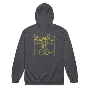 PTI WEAPONS MAN:  Heavy Blend Zip Hoodie. Yellow Ink.