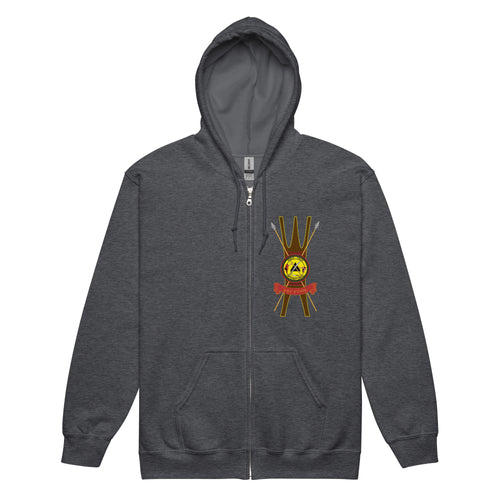 PTI Zip Hoodie w/ Warrior Shield Front & Back. 6 Color Options