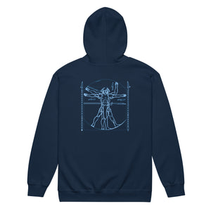 PTI WEAPONS MAN: Heavy Blend Zip Hoodie. Blue Ink.