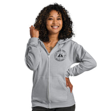 Load image into Gallery viewer, PTI LOGO &amp; WEAPONS CHART: Unisex Sized Cotton/Poly zip hoodie. In two colors.