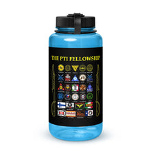 Load image into Gallery viewer, PTI FELLOWSHIP: Wide mouth plastic water bottle. In Red, Charcoal, Blue or Clear.