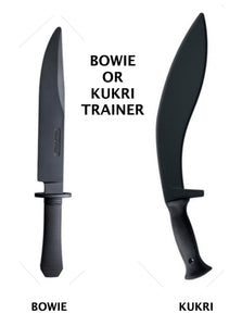 1 Cold Steel Rubber Bowie or Kukri & Combat with Big Blades video