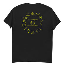 Load image into Gallery viewer, PTI T-shirt. 6 Color Options. Small Full Color Swords Logo front, Fighters &amp; Footwork back