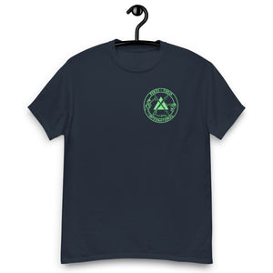 PTI T-Shirt. 4 Color Options, Green Ink Logo front, Footwork Diagram back.