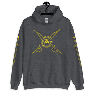 PTI "THE WORKS" Hoodie. 6 Color Options. Images on front, back & sleeves. Yellow Ink.