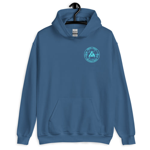 PTI Hoodie: 5 Color Options , Blue Ink with Logo front, Crossed Swords & Footwork Shield back