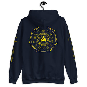PTI "THE WORKS" Hoodie. 6 Color Options. Images on front, back & sleeves. Yellow Ink.